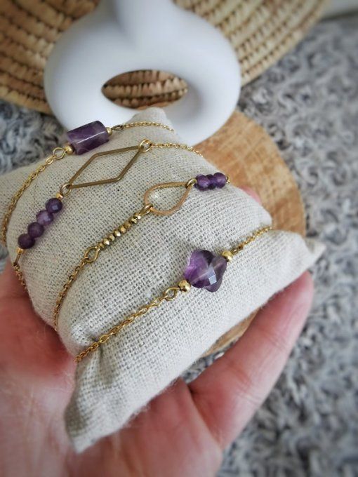 Bracelets en amethyste
