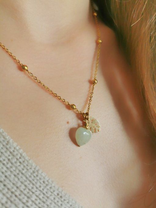 Collier aventurine love