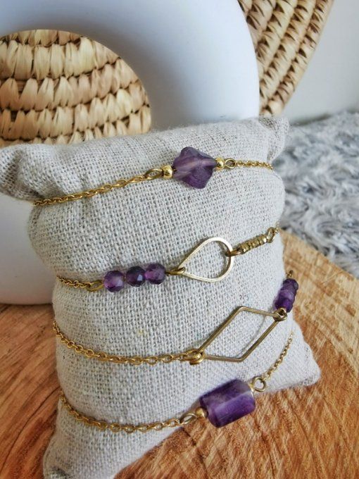 Bracelets en amethyste