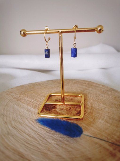 Boucles d'oreilles Mini créole Lapis lazuli