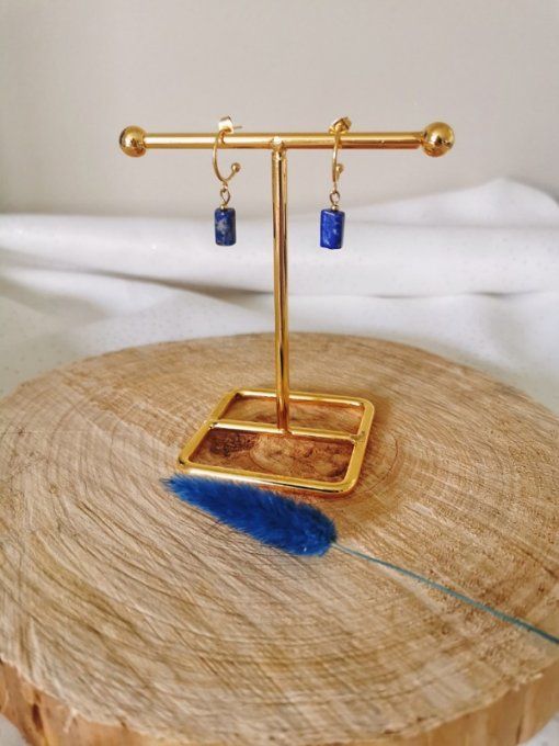 Boucles d'oreilles Mini créole Lapis lazuli