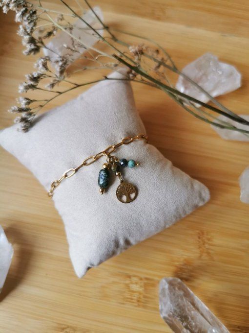 Bracelet amulette jaspe africain