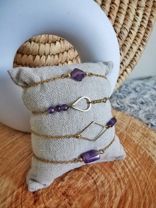 Bracelets en amethyste