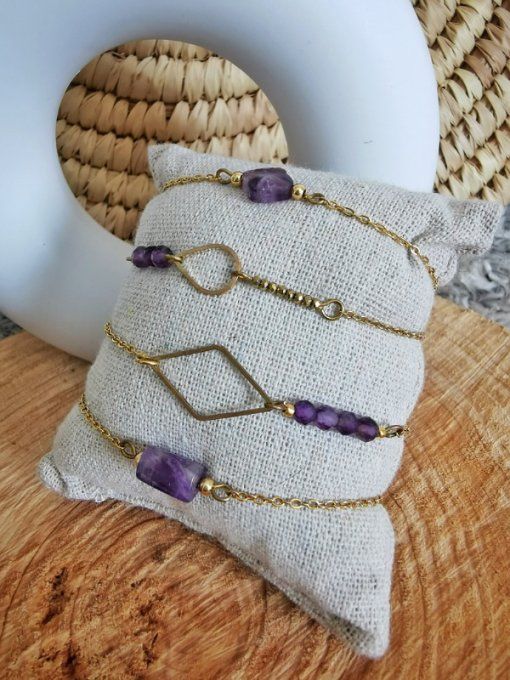 Bracelets en amethyste