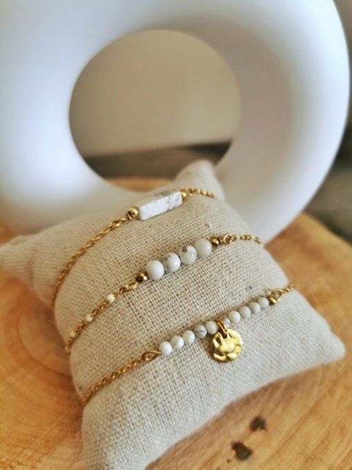 Bracelet "La solitaire" Howlite