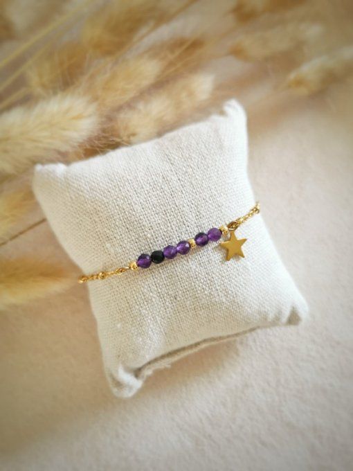 Bracelet "les etoilés" Amethyste