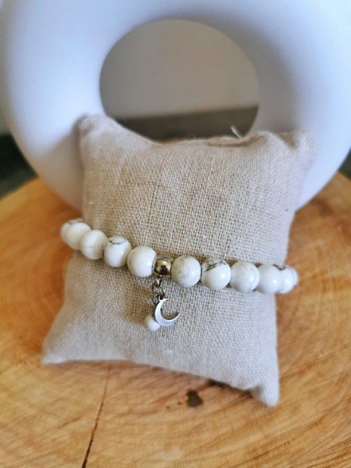 Bracelet moon howlite