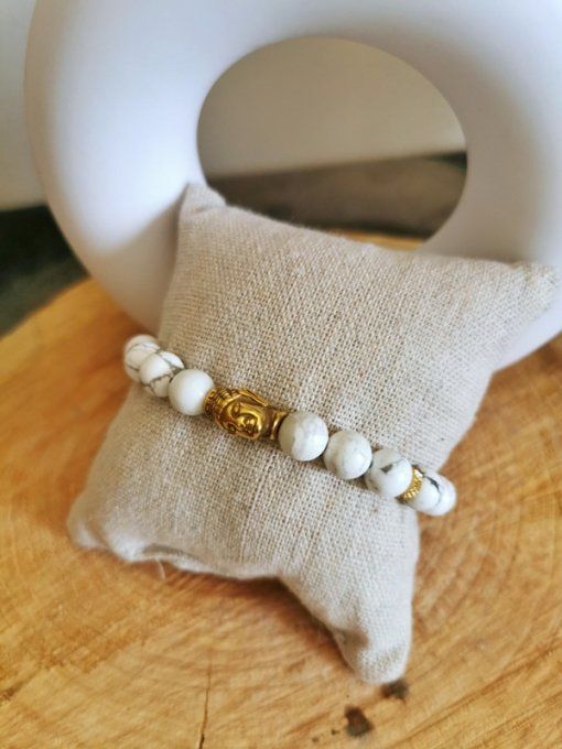 Bracelet bouddha howlite