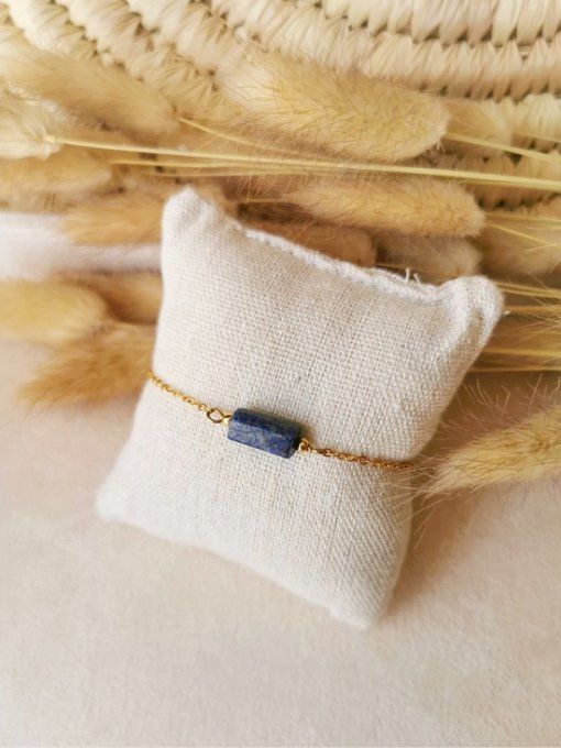 Bracelet " La solitaire", Lapis lazuli