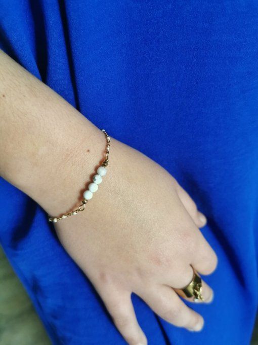 Bracelet "La solitaire" Howlite