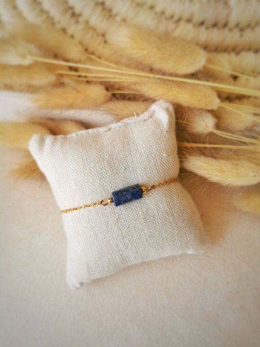 Bracelet " La solitaire", Lapis lazuli