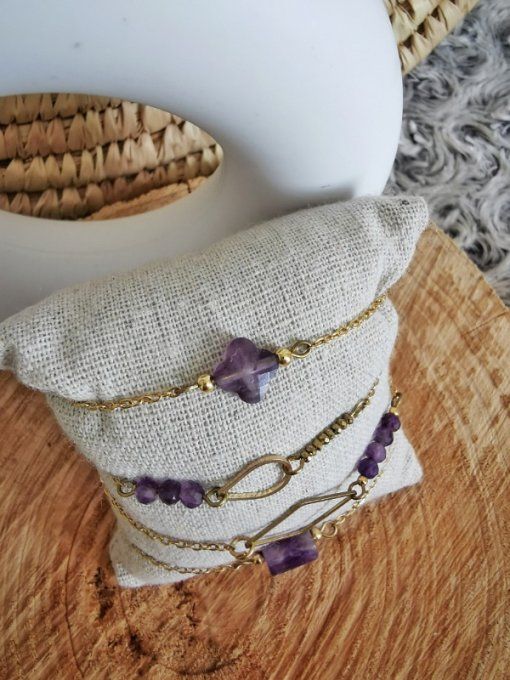 Bracelets en amethyste