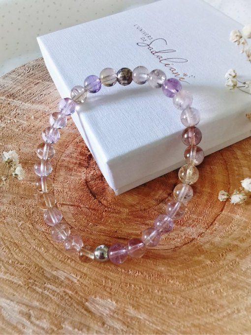 Bracelet Amétrine ( Entre amethyste et citrine)