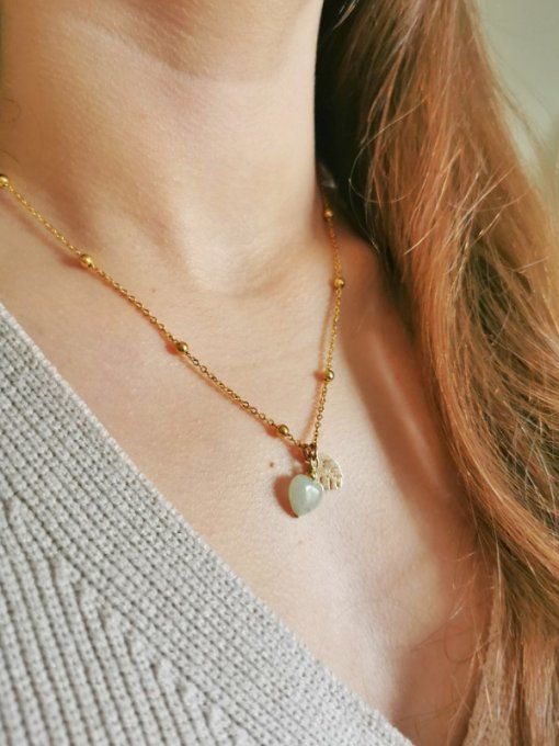 Collier aventurine love