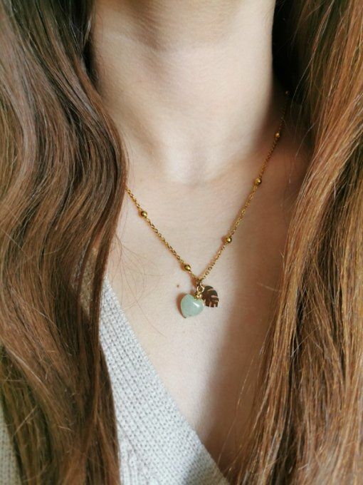 Collier aventurine love
