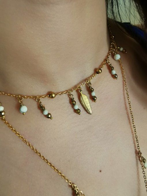 Collier Bella en howlite