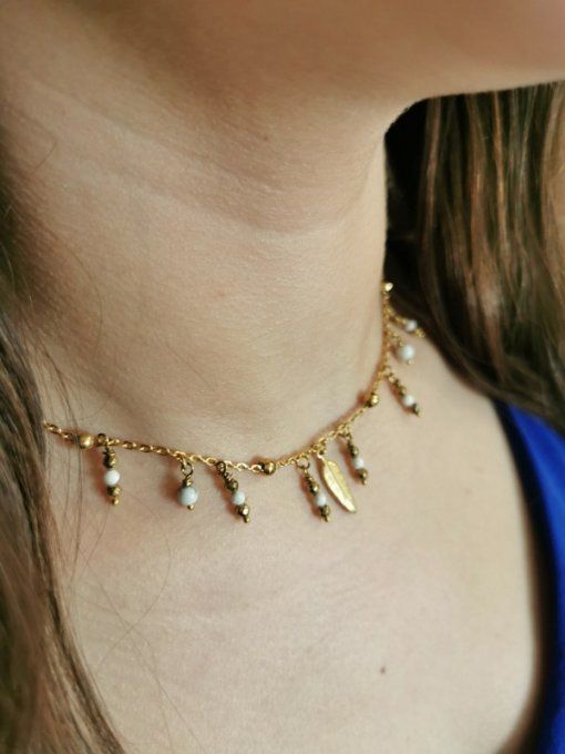 Collier Bella en howlite