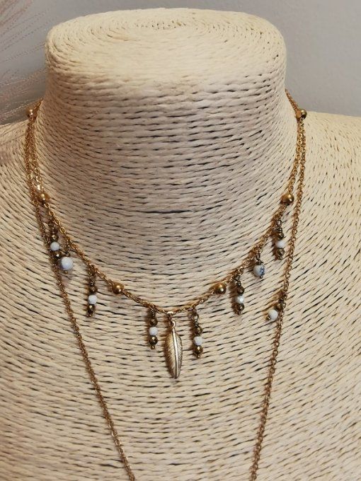 Collier Bella en howlite