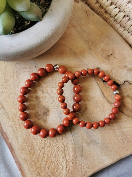 Bracelet jaspe rouge