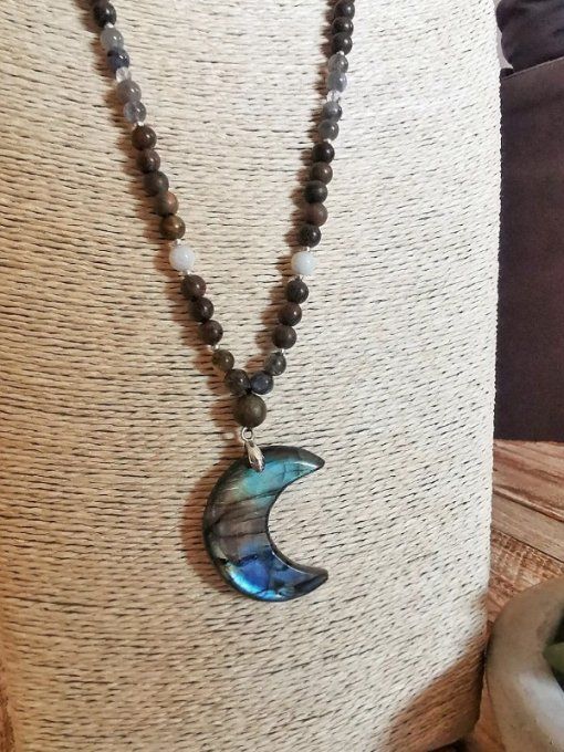 Sautoir labradorite/péristérite