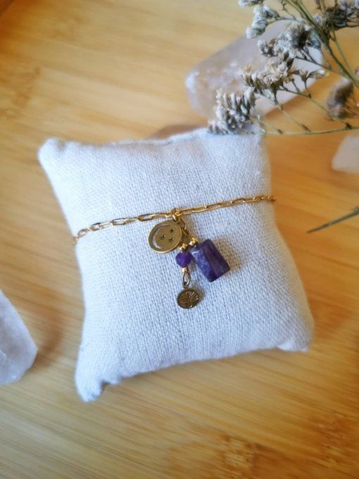 Bracelet amulette amethyste