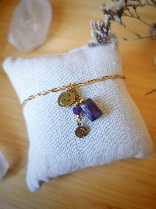 Bracelet amulette amethyste