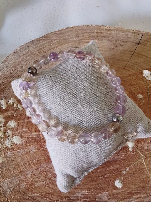 Bracelet Amétrine ( Entre amethyste et citrine)