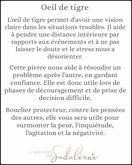 Pierres roulées œil de tigre