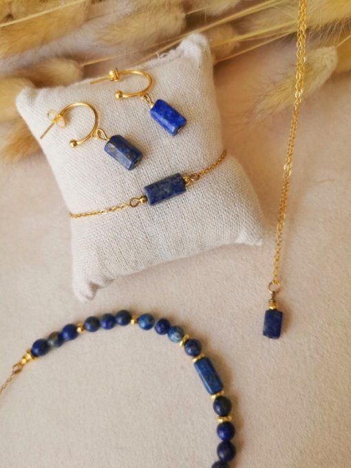 Bracelet " La solitaire", Lapis lazuli