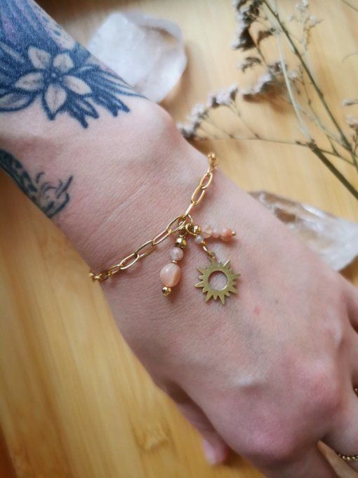 Bracelet Amulette Pierre de soleil