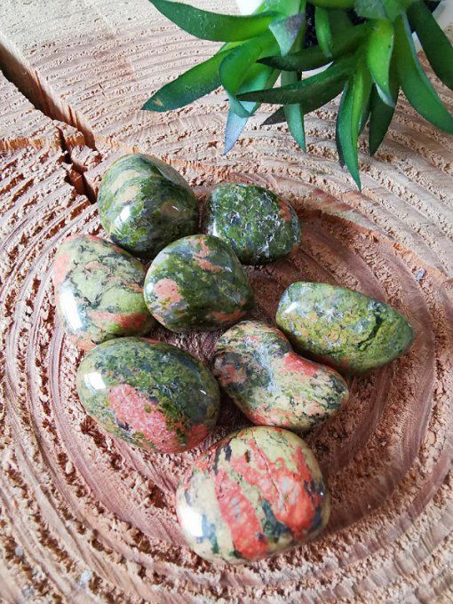 Pierres roulées unakite