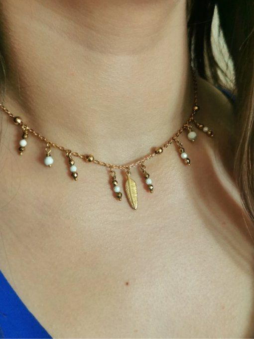 Collier Bella en howlite