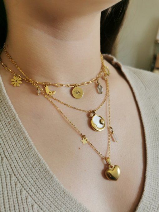 Collier ras cou "astraé" avec labradorite