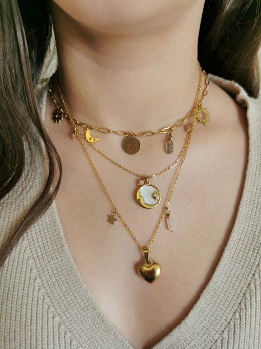Collier ras cou "astraé" avec labradorite